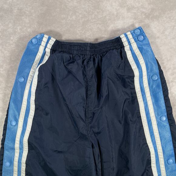 90’s Blue And White Striped Snap On Track Vintage Pants - Picture 9 of 10